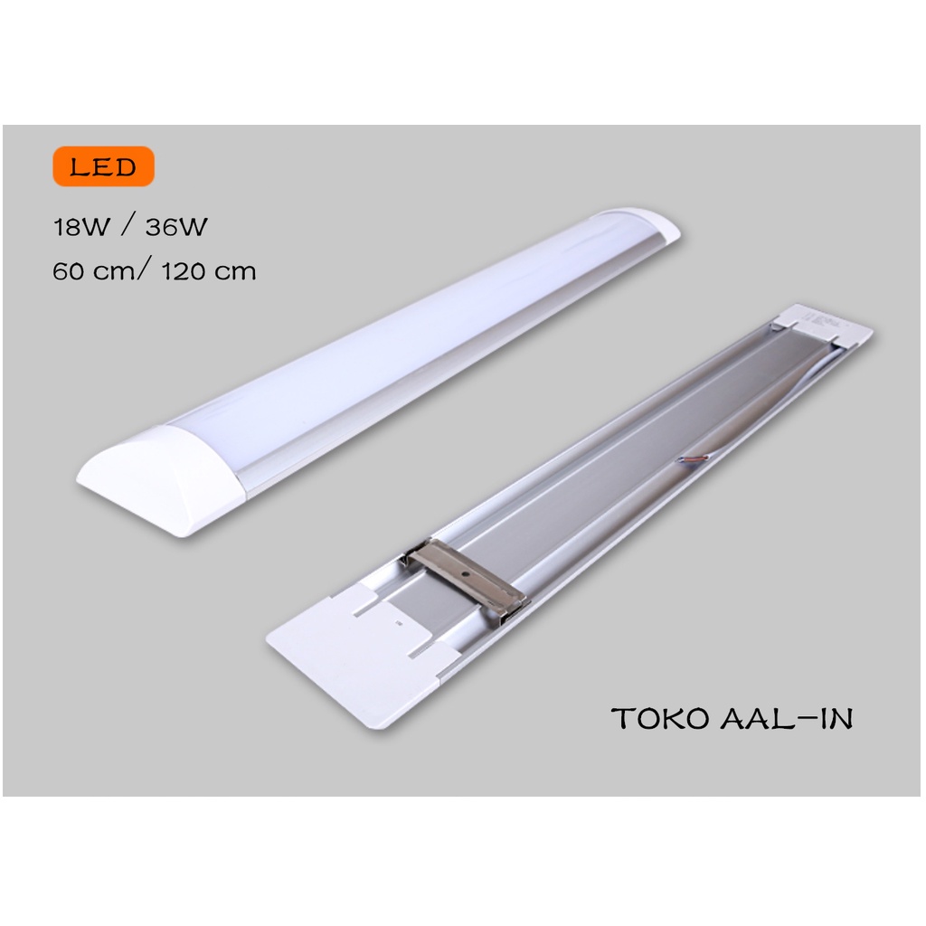 Lampu TL LED/ Kap TL / Kap RM 36W/18W sinar White 120cm/60cm