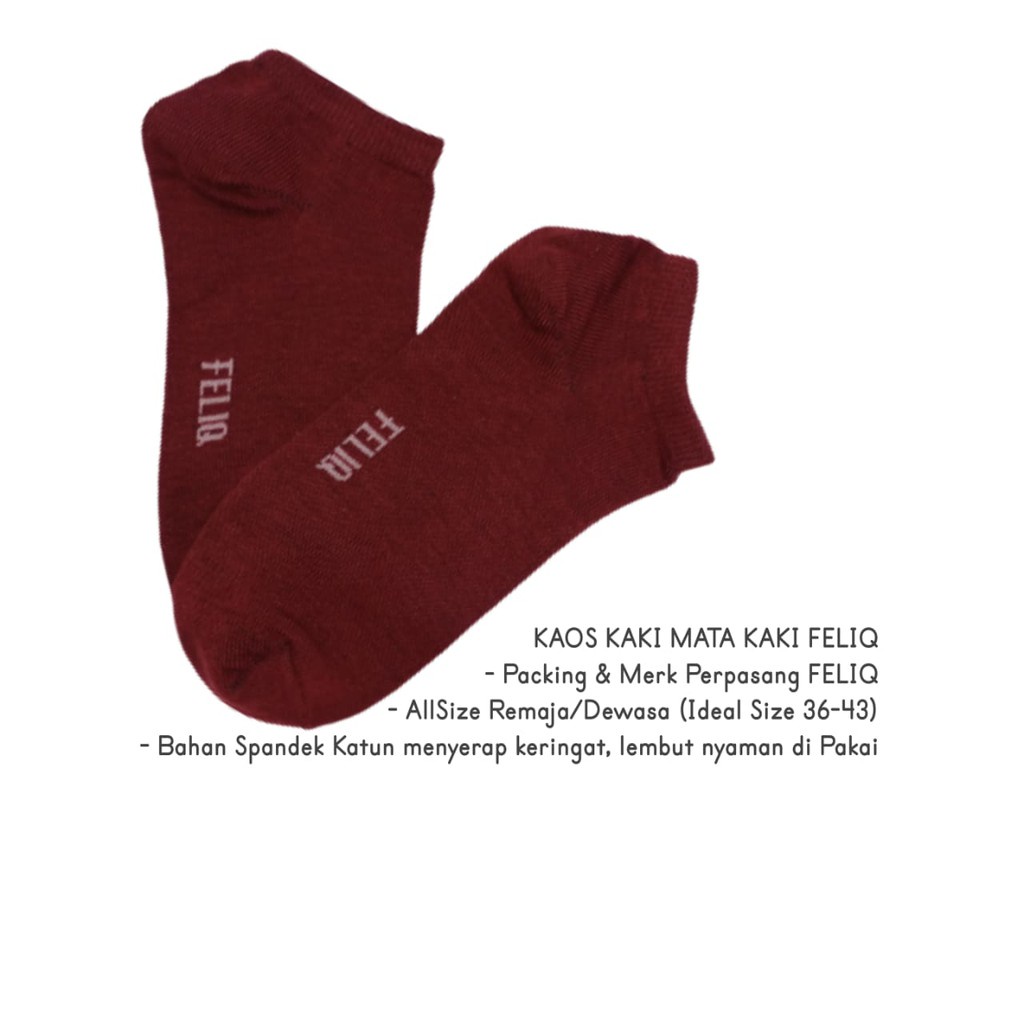 k 001 kaos kaki pendek semata kaki polos pria wanita dewasa unisex