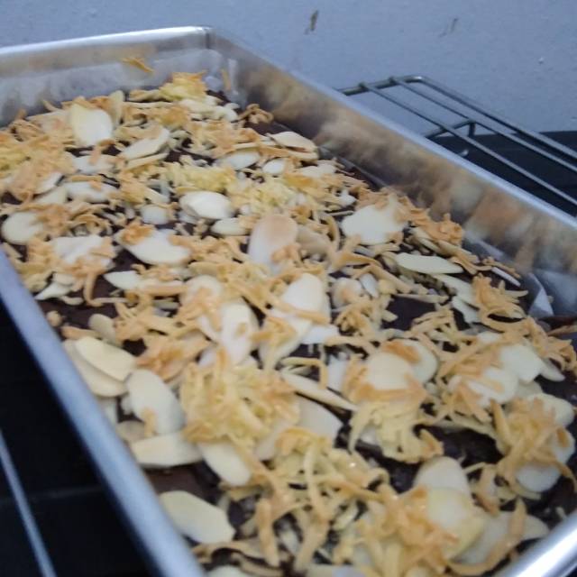 

Fudgy brownies almod keju
