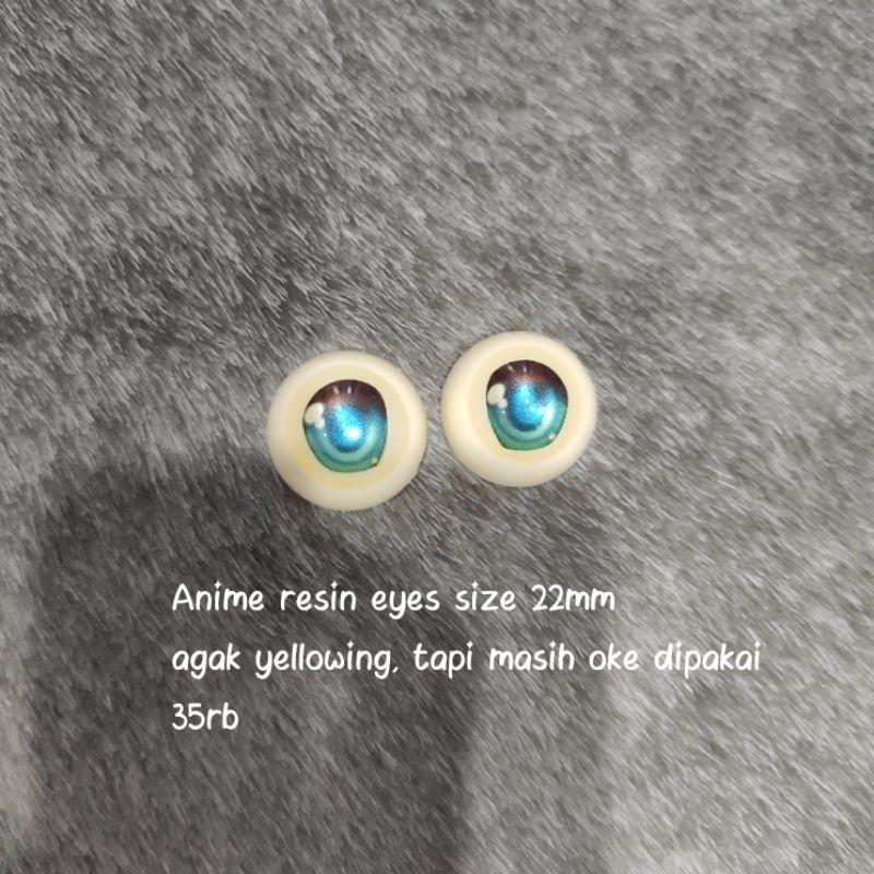 anime resin eyes 22mm shining blue untuk Dollfie dream dollce atau bjd dbs anime