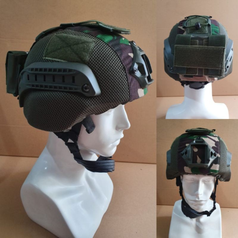 helm tactical helm tactical mich helm airsoft - with cover and batery pouch - helm densus