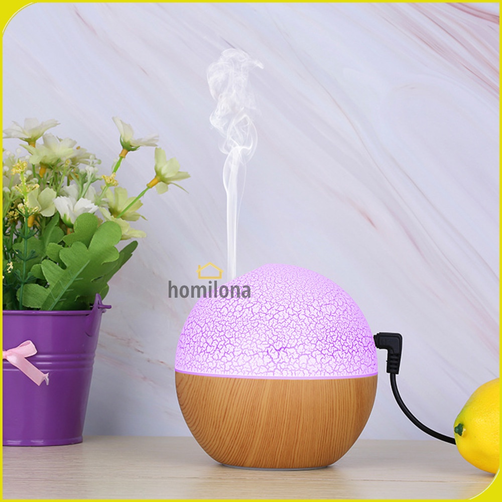 Air Humidifier Ultrasonic Aromatherapy Oil Diffuser RGB Light 130ml - Taffware HUMI J-008 Wooden