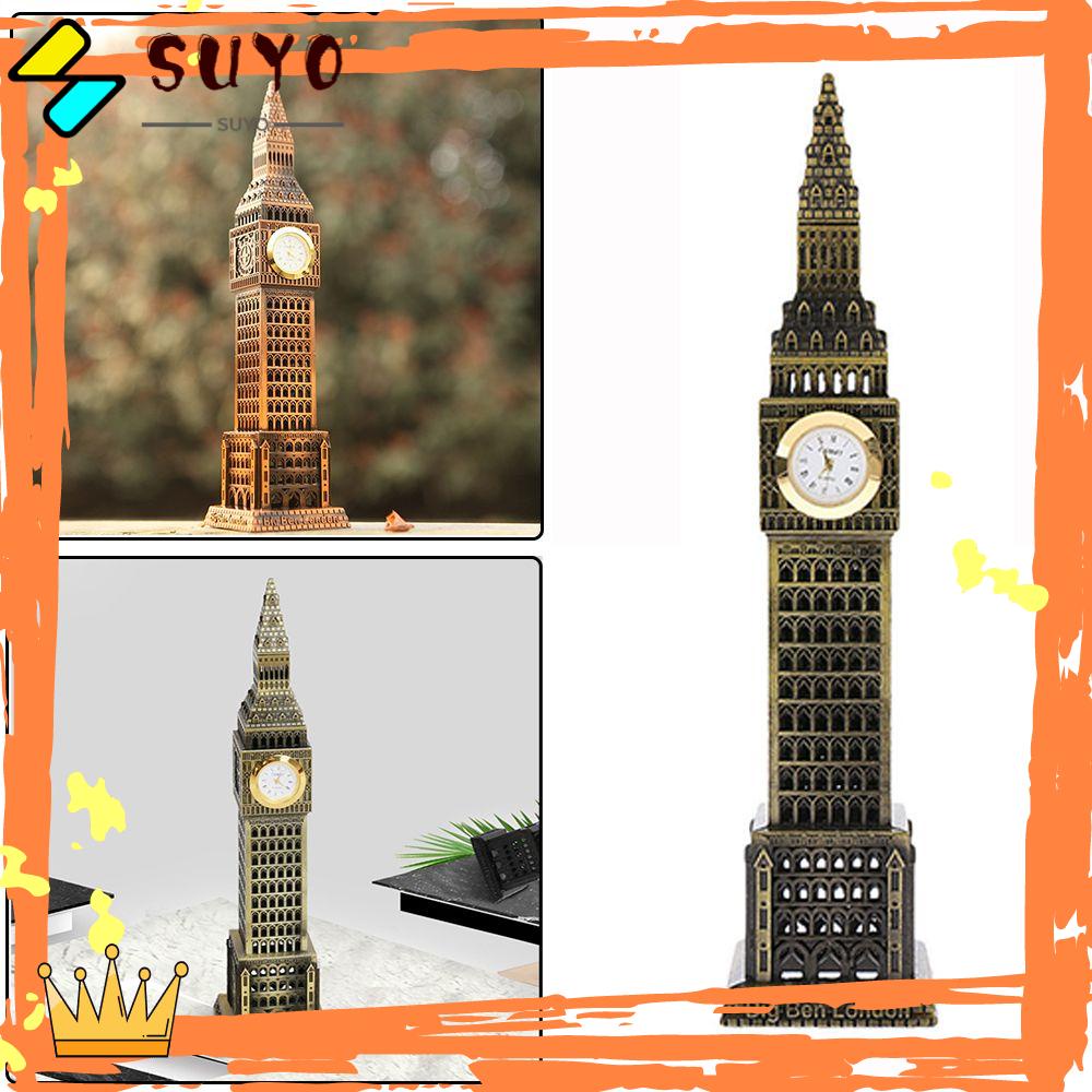 Suyo Ornamen Menara Big Ben Bahan Metal Untuk Dekorasi Meja