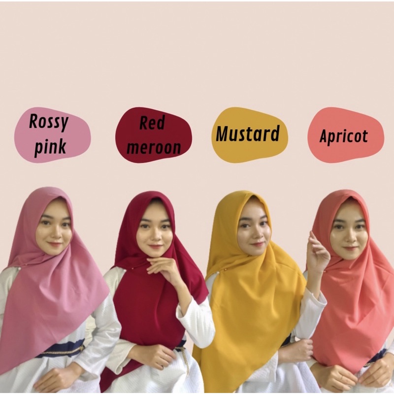 Jilbab Segiempat Diamond Syari Kemas Pouch Exclusive Wangi