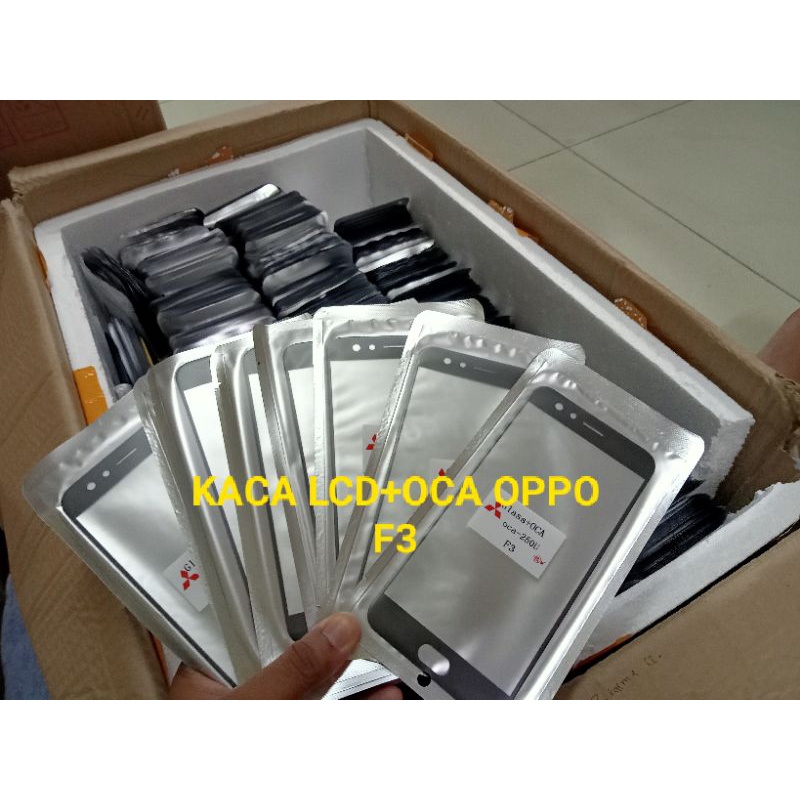 Glass sudah OCA OPPO F3 Kaca Touchscreen LCD layar sentuh
