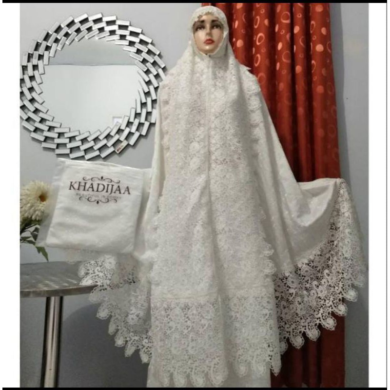 MUKENA AMPLOP Renda SUTRA PARIS FUL BORDIR Premium Mukenah Dewasa JUMBO Hyget Polos All Siza Free Ta