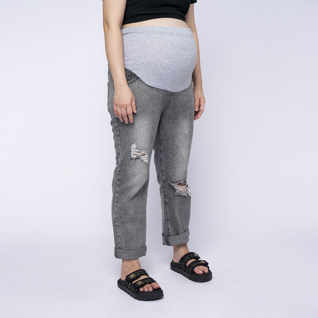 VIERLIN - Jeans 2808 - maternity jeans sobek / jeans hamil