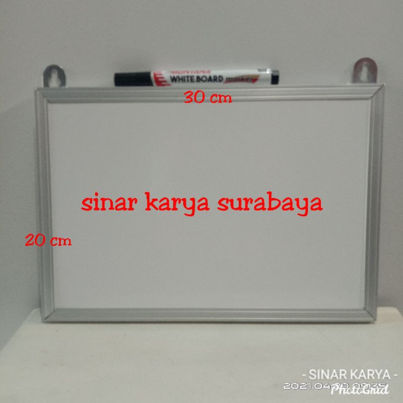 

Papan Tulis Putih kecil untuk PLN PDAM FREE Spidol whiteboard White Board ukuran 20x30 cm