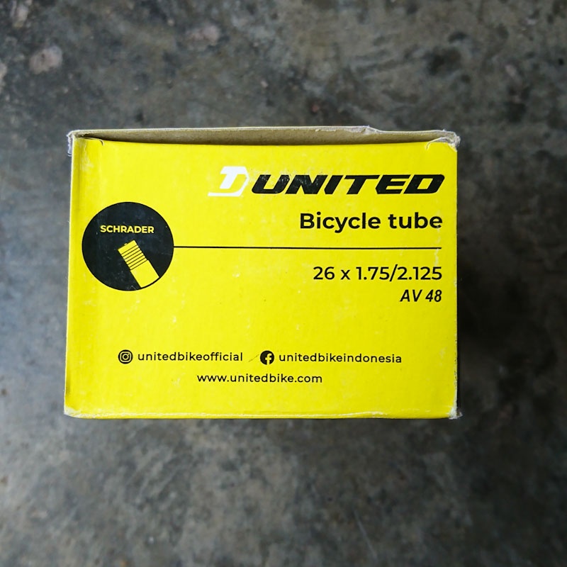 Ban Dalam United 26 x 1.75/2.125 AV48 Sepeda MTB Pentil Motor