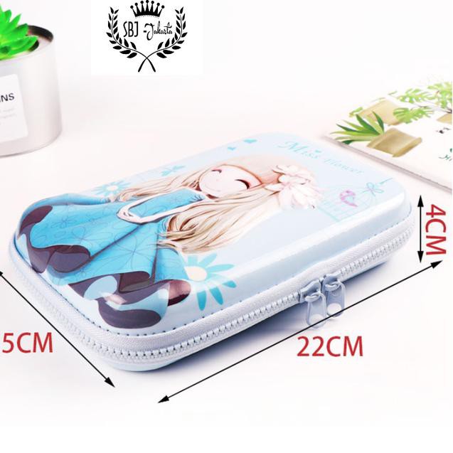 

DY Tempat pensil Smiggle lookalike Hardcase 3D EVA waterproof Miss Flower ✧