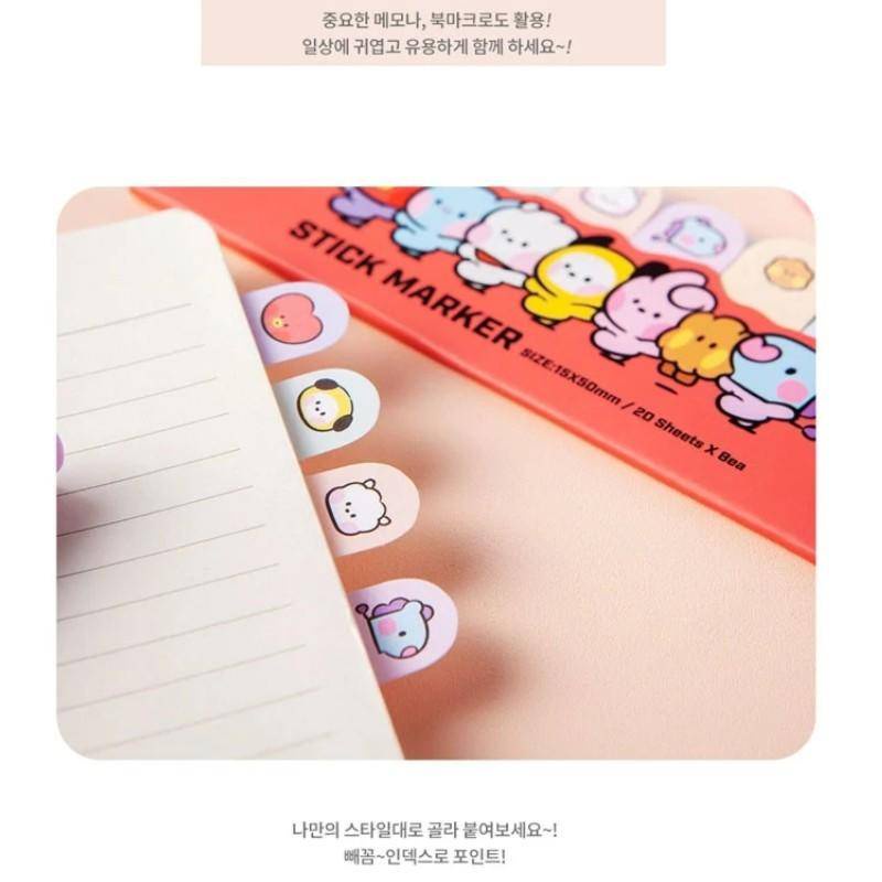 8gaya KPOP BTS Lucu Kartun Memo Pad Stiker Decal Sticky Notes Scrapbooking Diy Kawaii Notepad Diary CHIMMY COOKY KOYA MANG RJ SHOOKY TATA In Stock New Arrival