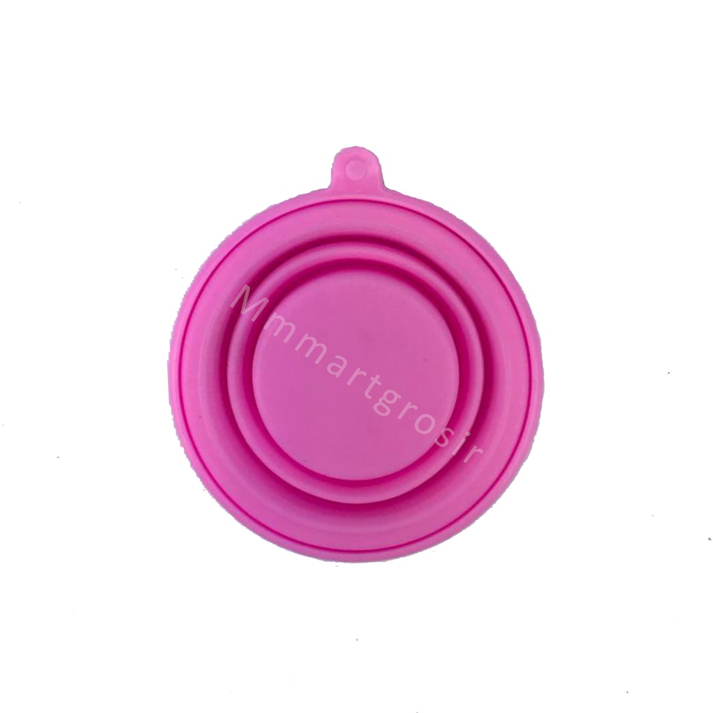 Gelas silikon lipat/gelas lipat portable polos/Gelas elastis/Pink/0.3L