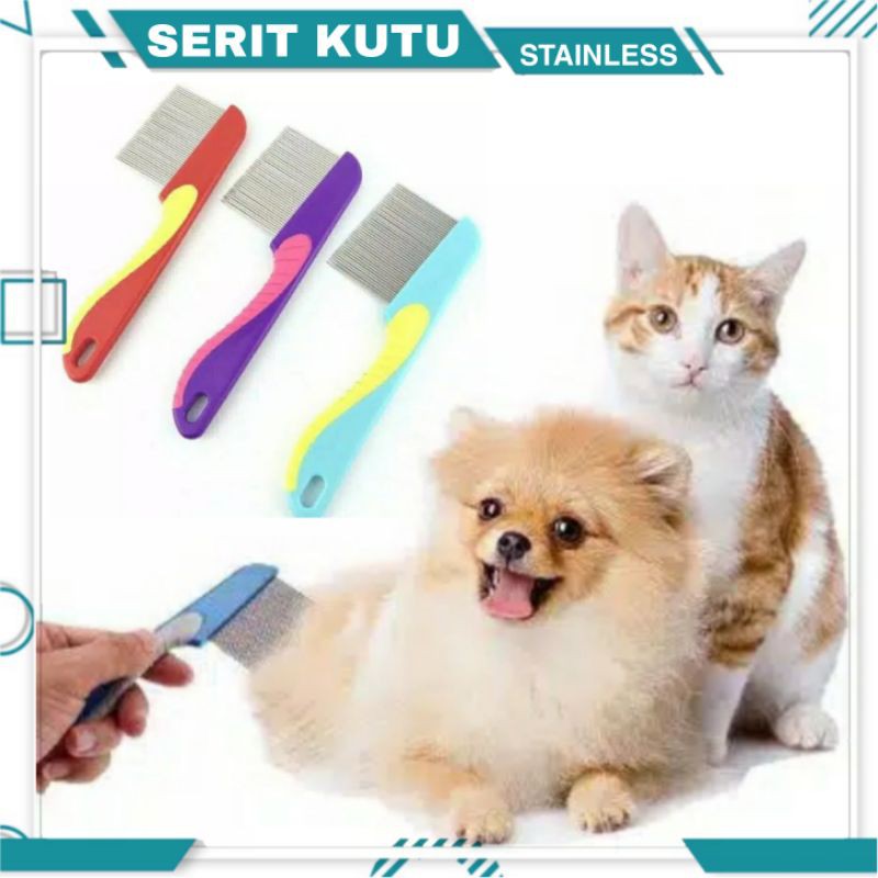 SISIR SERIT KUTU GAGANG BESI STAINLESS / SERIT KUTU KUCING / SISIR KUCING