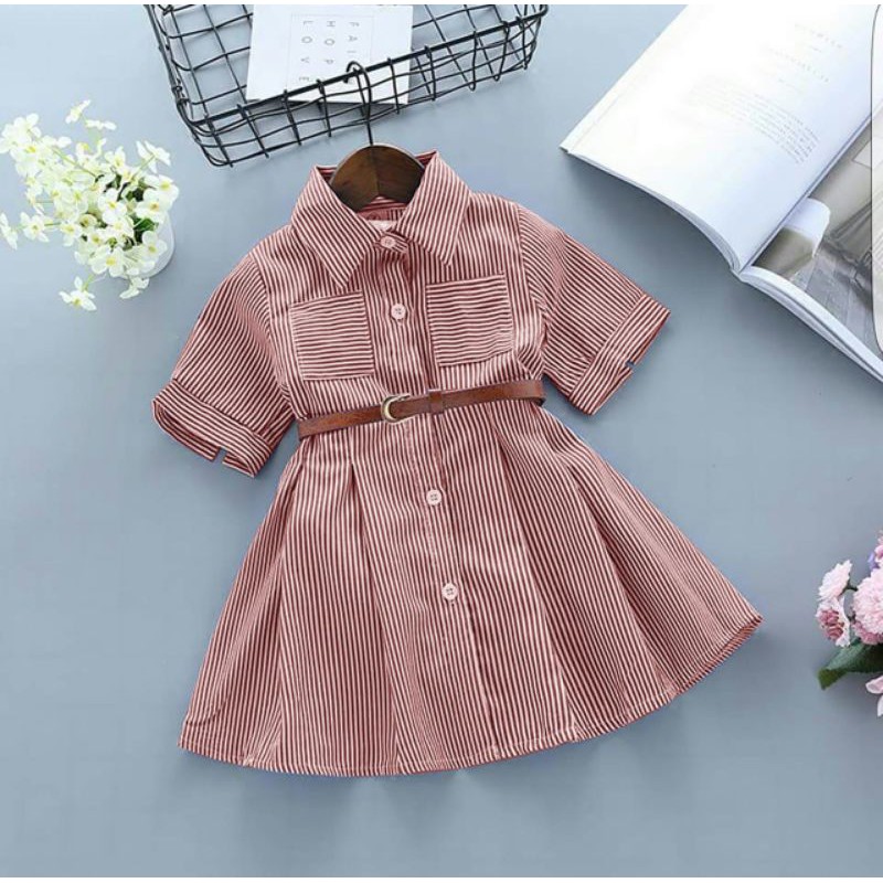 Setelan Baju Dress Anak Perempuan Umur 3 4 5 Tahun Pakain Dress Anak Perempuan TERBARU EDISI LEBARAN