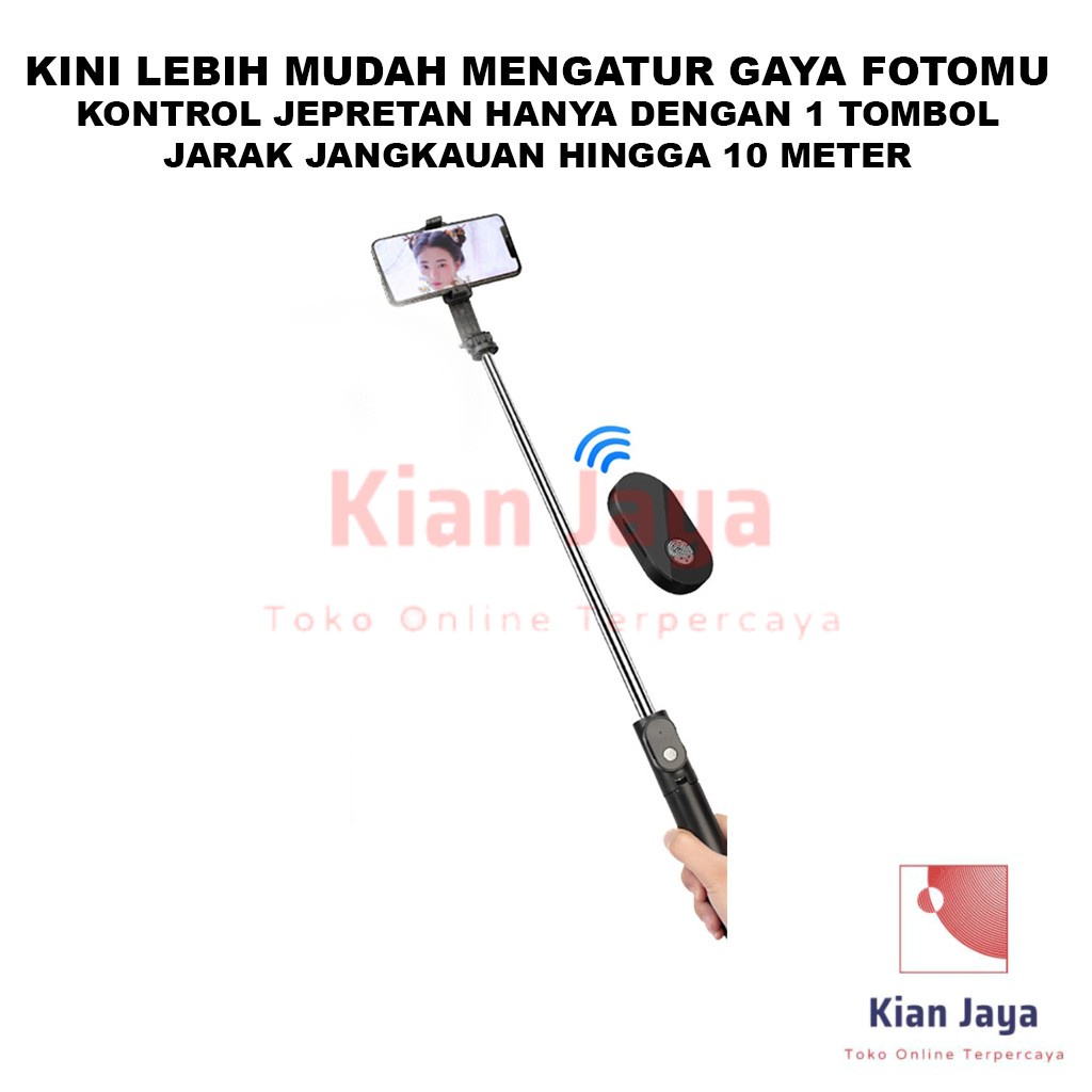 Tongsis Bluetooth Tongkat Narsis Selfie Tomsis Tripod Stand Multifungsi