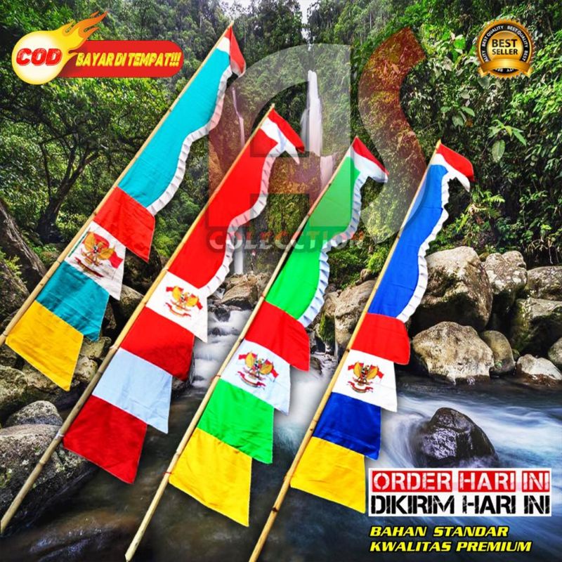 Bendera umbul2 kuda laut paket 1 kodi/20pcs