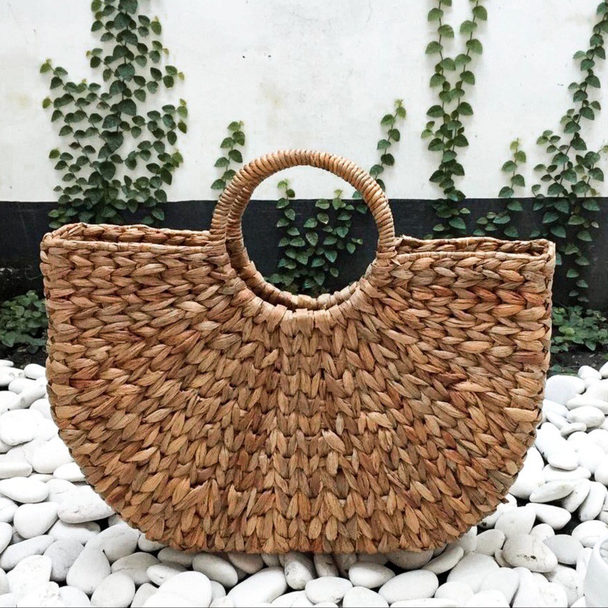 Tas Anyaman / Tas Handle / Tas Eceng Gondok/ Kerajinan Eceng Gondok