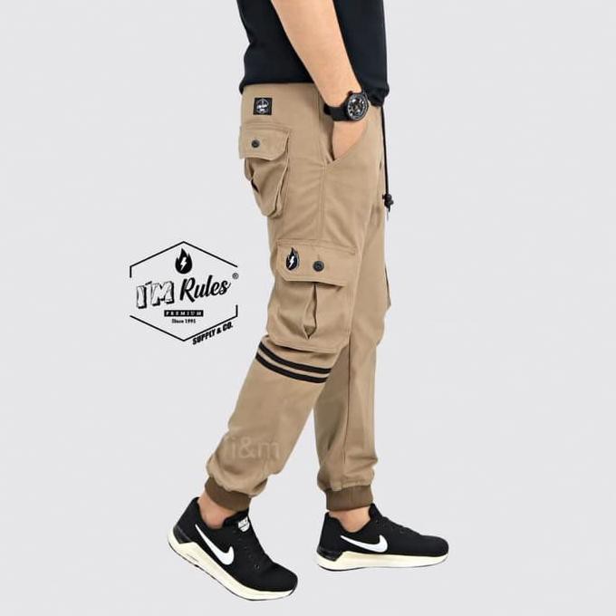 CELANA CHINO JOGER PRIA WARNA MOCCA,HITAM,ABU PRIA - MOCCA, 28