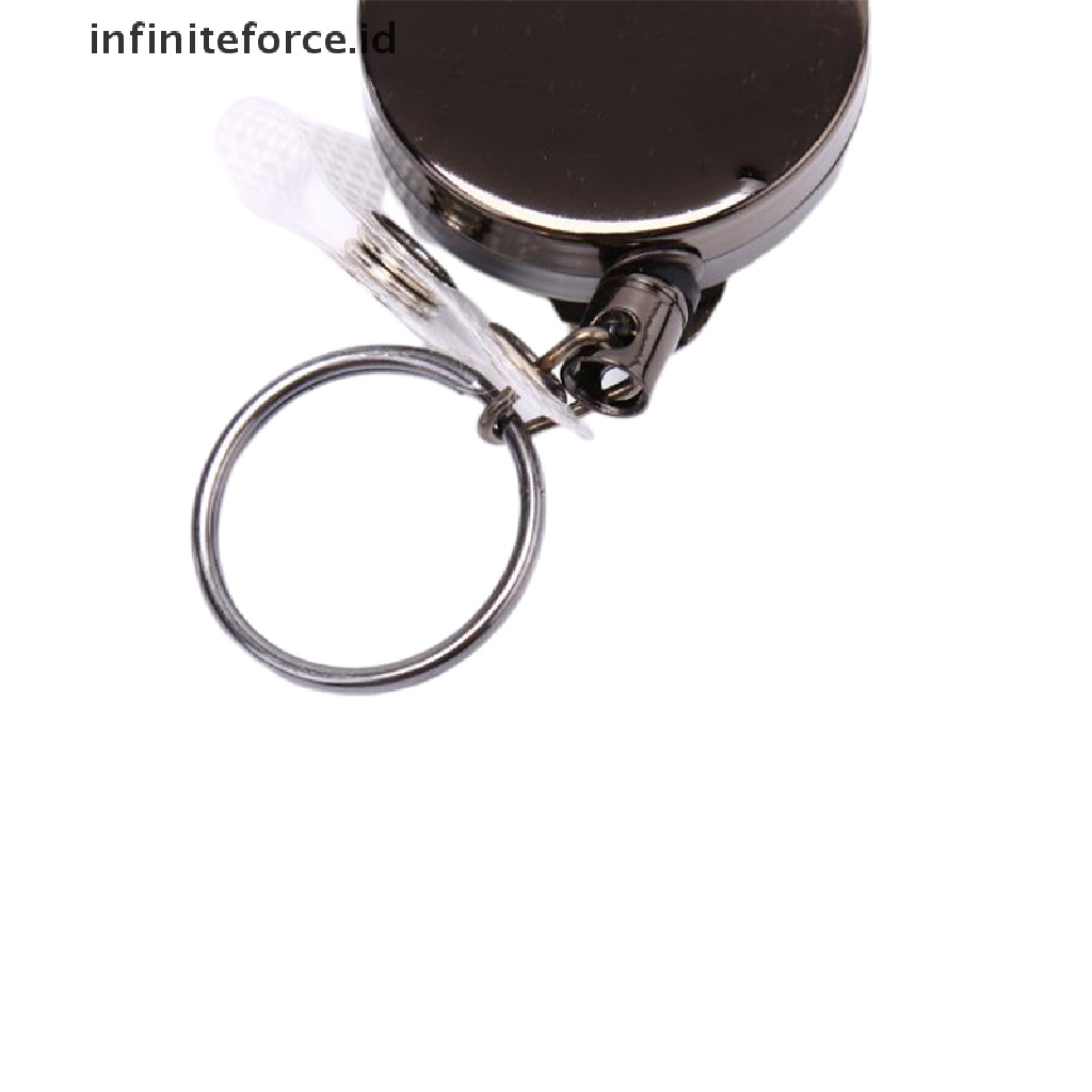 (Infiniteforce.Id) 1pc Badge Reel Metal Retractable Untuk Kartu Nama / Id