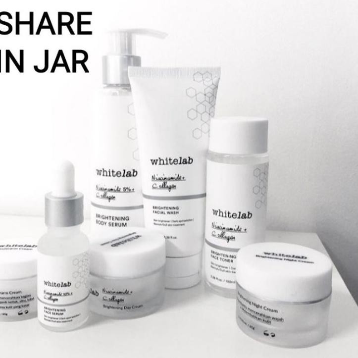 COD Whitelab Brightening Share In Jar Acne Serum Mugwort Mask Face Essence Niacinamide Collagen Tone