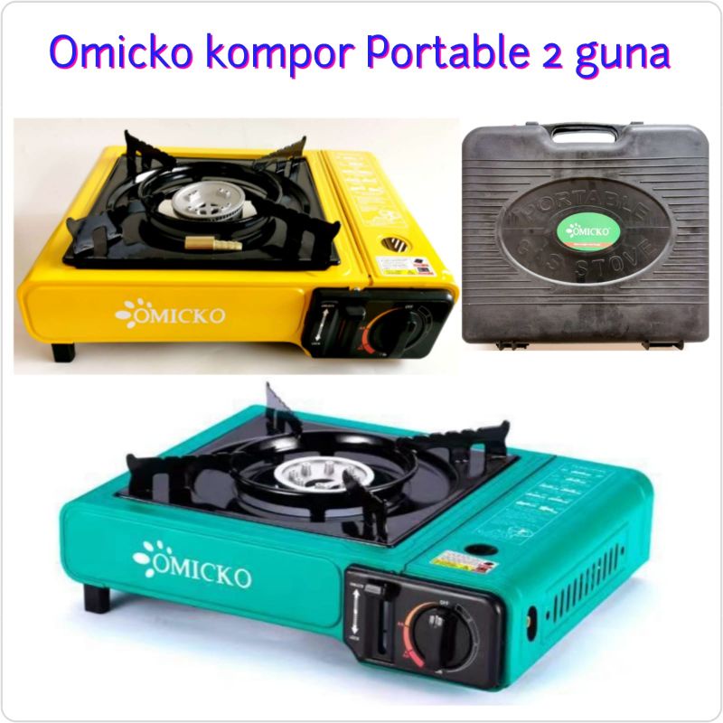 Omicko Kompor Portable 2in1 Gas Kaleng &amp; Tabung LPG