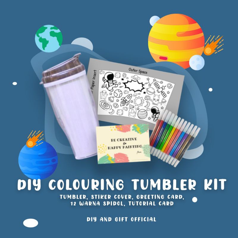 DIY TUMBLER PAINTING KIT I COLORING TUMBLER