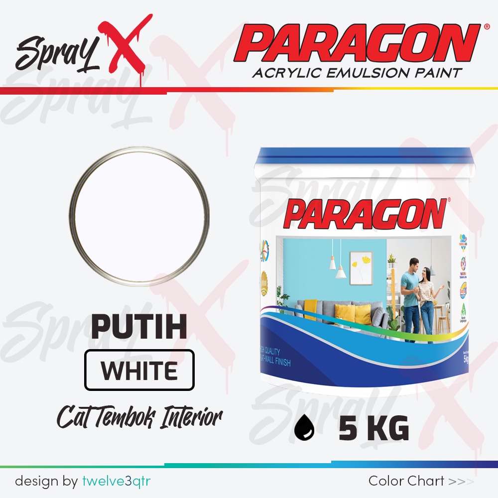 CAT TEMBOK PARAGON PUTIH 5 KG / CAT AIR