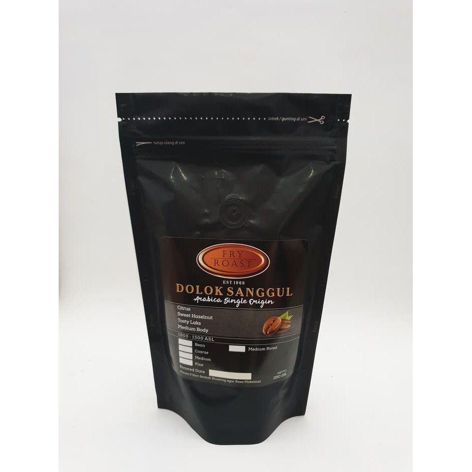 

KOPI ARABIKA DOLOK SANGGUL 250 GRAM BIJI DAN BUBUK - kkp420