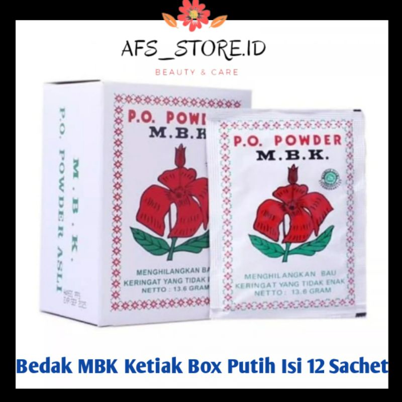 TERMURAH!!! Bedak MBK Ketiak Penghilang Bau Badan (Grosir 1 Box 12pcs) Putih