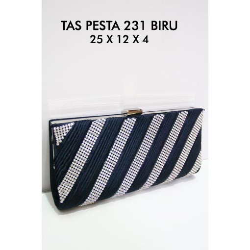 CLUCTH PESTA CEWEK IMPORT 231 BIRU (TAS PESTA WANITA)