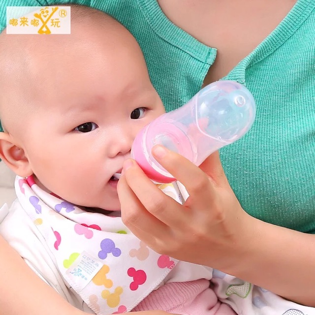 Sendok Makan Bayi MPASI Botol Silicone Baby Feeding Bottle Spoon 90 ML