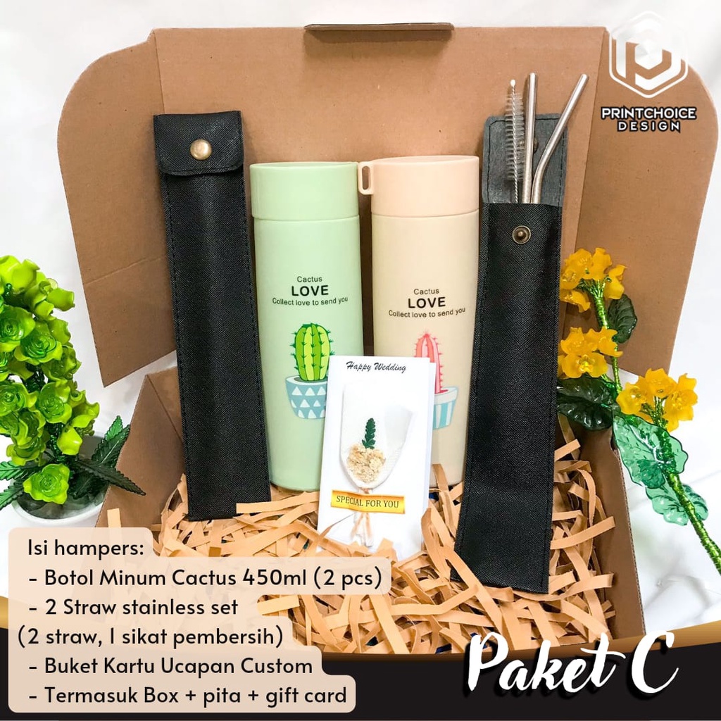HAMPERS GIFT WEDDING | HADIAH PERNIKAHAN | TUMBLER CUSTOM COUPLE HEMAT | LOW BUDGET