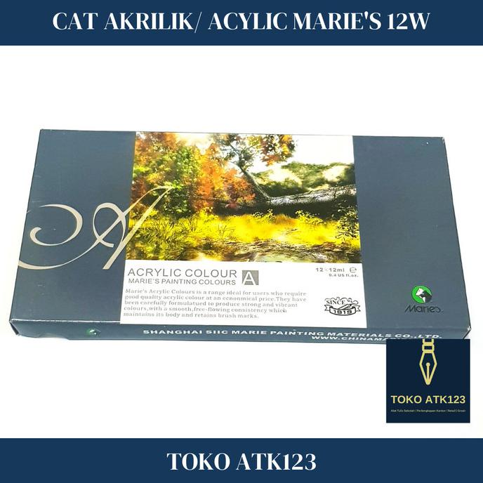 

Hanya Disini] Cat Akrilik / Acrylic Colour / Cat Lukis Merk Marries 12 Warna
