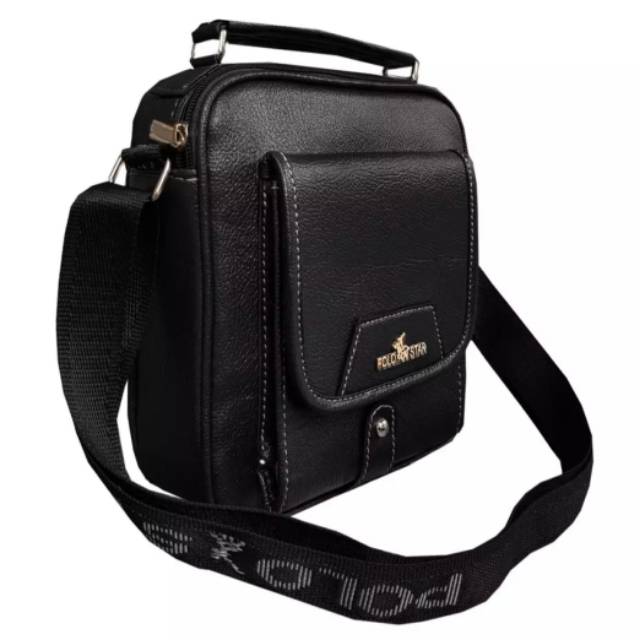 Tas Selempang Polo Start A053 Tas Pria Tas Selempang Cowok Tas Bahu- BLACK