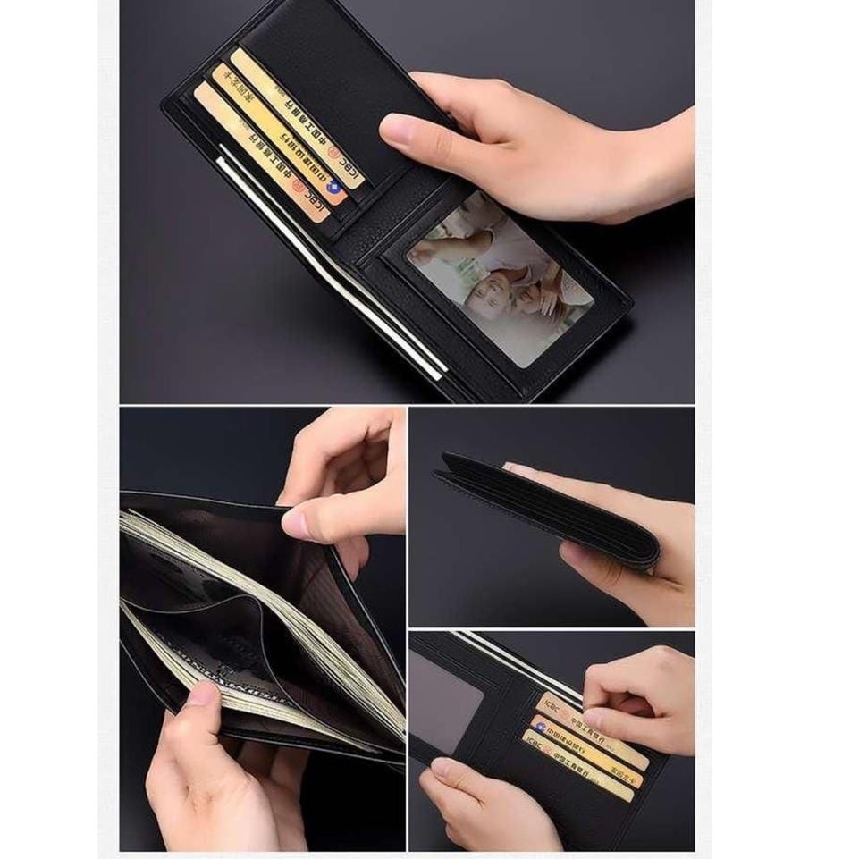 Dompet Lipat Pria Material Kulit PU Import Real Pict AFM