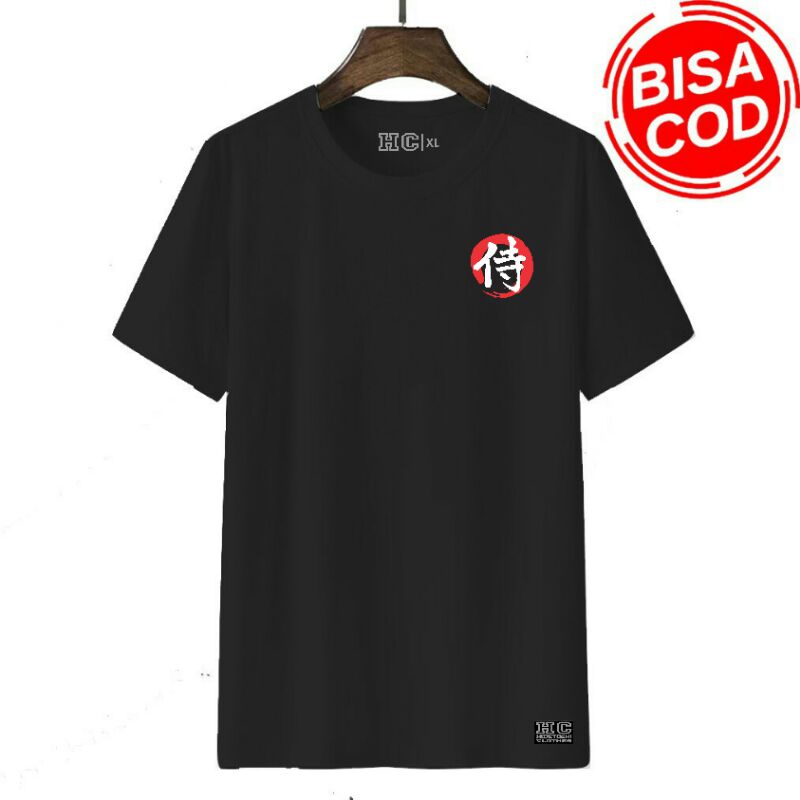 Kaos/T-shirt distro logo Jepang samurai simple