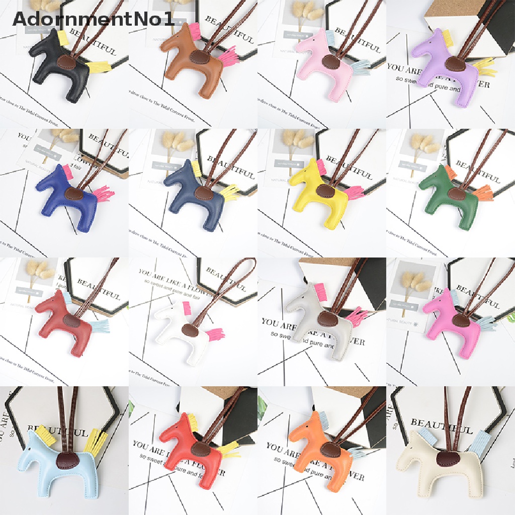 [AdornmentNo1] Fashion Jewelry Famous Luxury Handmade PU Leather Horse Keychain Animal Keychain [new]