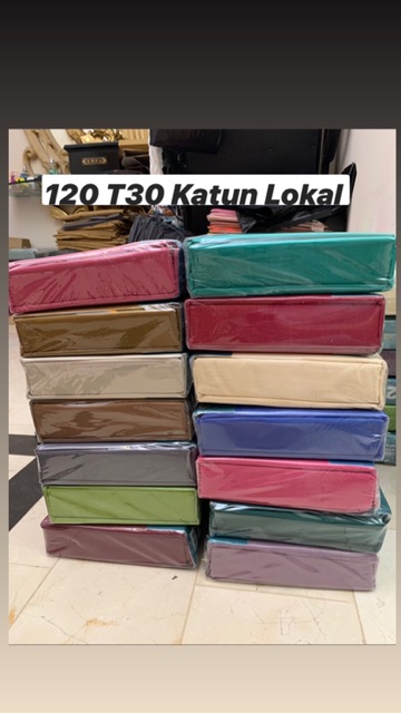 SPREI KATUN LOKAL POLOS BAHAN KATUN CVC HALUS LEMBUT BERKUALITAS 120x200 / 160x200 / 180x200 TINGGI 30 CM