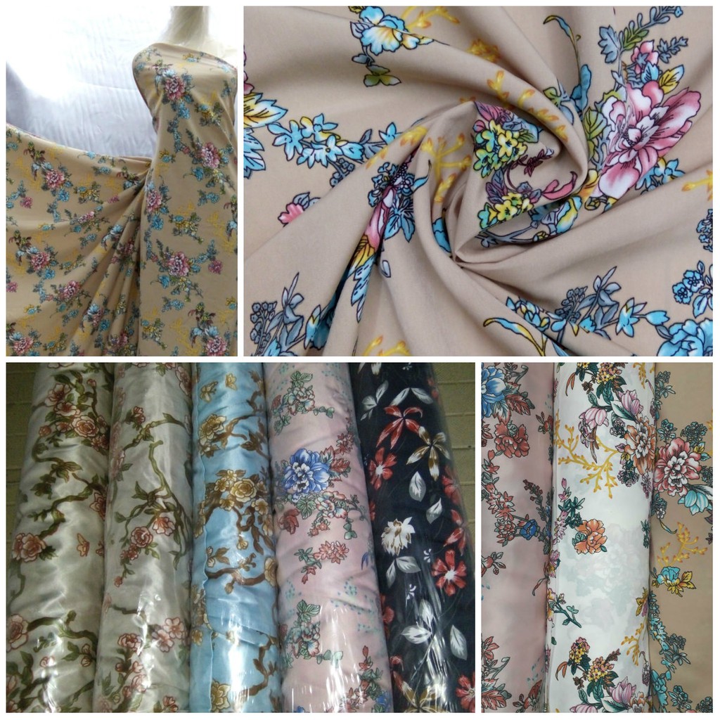 Kain Silk Satin Saten Mix Woven Ori Premium Lebar 150cm Murah Grosir Eceran Motif 2 Shopee Indonesia