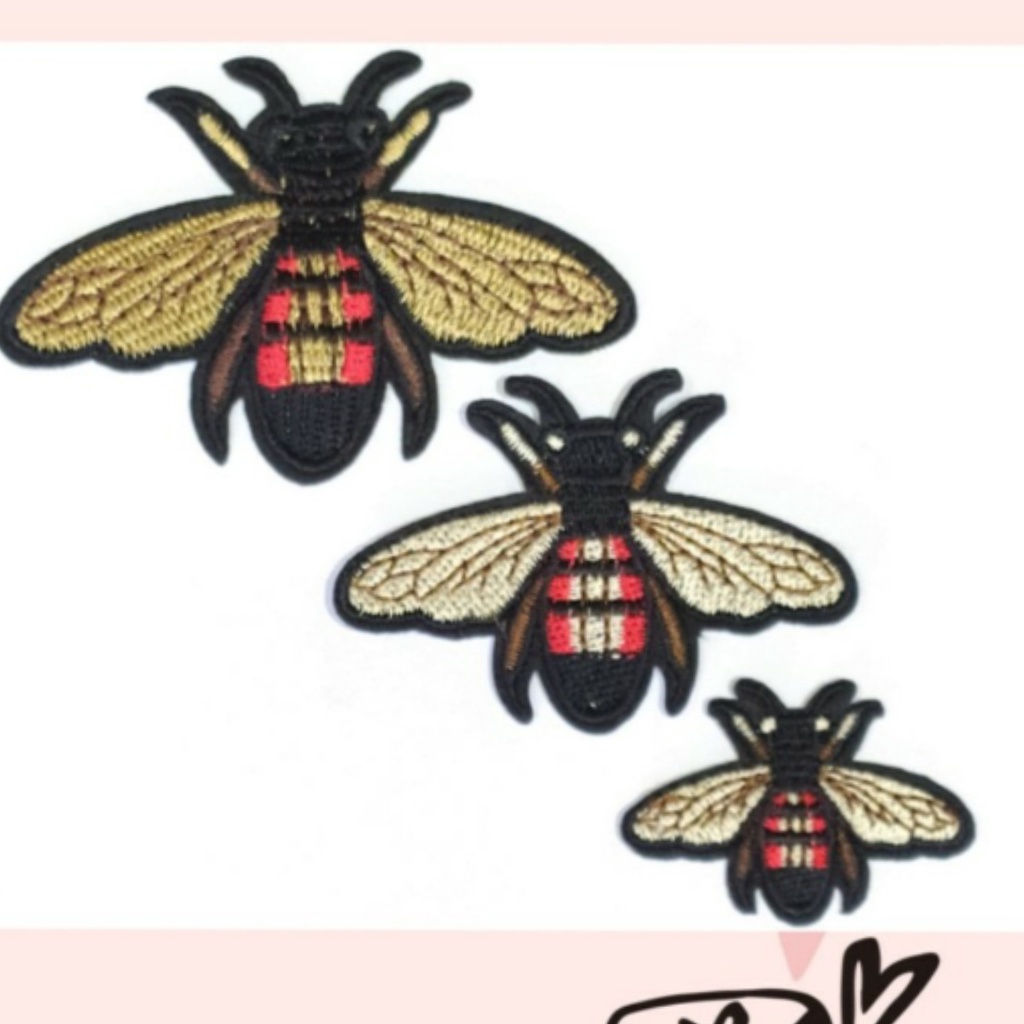 1 BUAH PATCH BORDIR BEE / EMBLEM BORDIR LEBAH