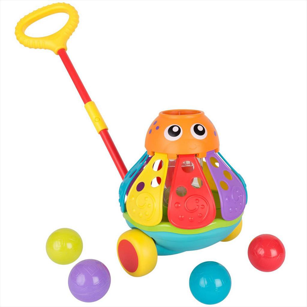 Playgro 120755 Pushalong Ball Popping Octopus Mainan Anak