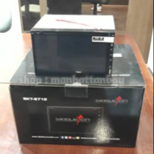 FULL GLASS PANEL DOUBLE DIN HEAD UNIT UNIVERSAL SKELETON SKT‐6712 GARANSI ORIGINAL - AUDIO & VIDEO -