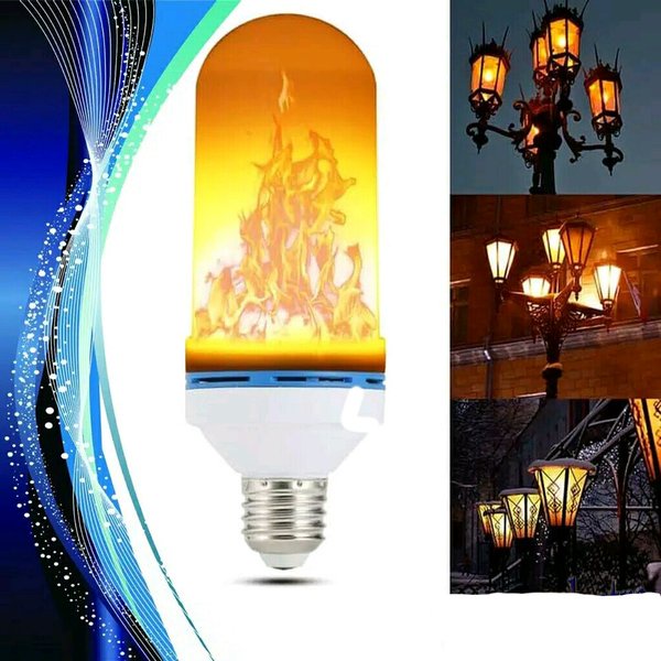 Ready   Lampu obor nyala api jadul lilin damar colok oncor kuno flame light bulb LED E27 3w 3 kobar