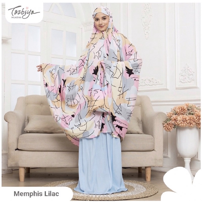 Mukena tazbiyah memphis flower