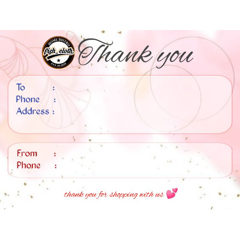 

label pengiriman / shipping label (satuan)