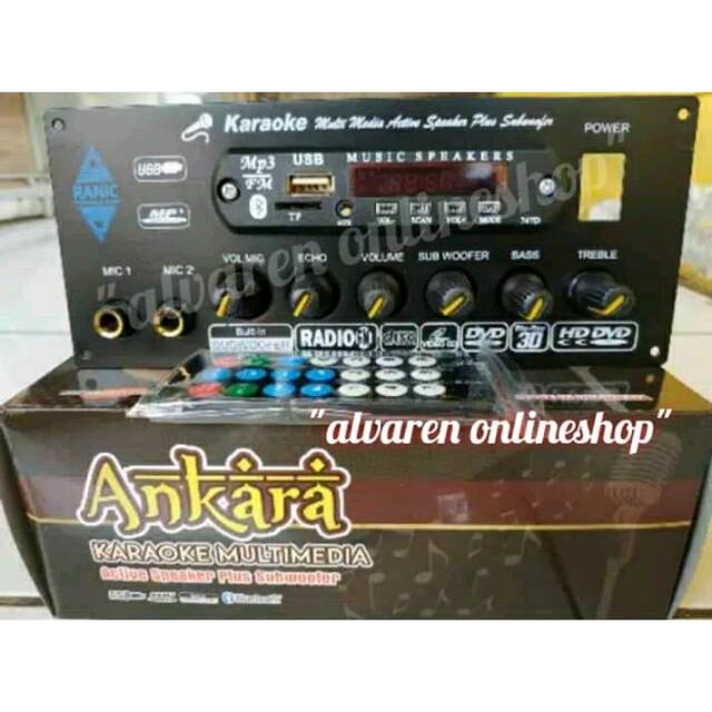 Kit Power Amplifier Speaker Aktif Stereo Karaoke Plus Bluetooth - MP3