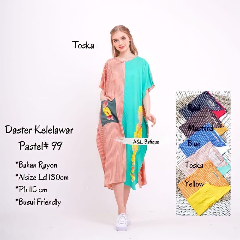 Daster Tedjo Saku Batik Batik Homedress Santai Baju Tidur Rayon Pastel Baju Tidur Kartun Jumbo