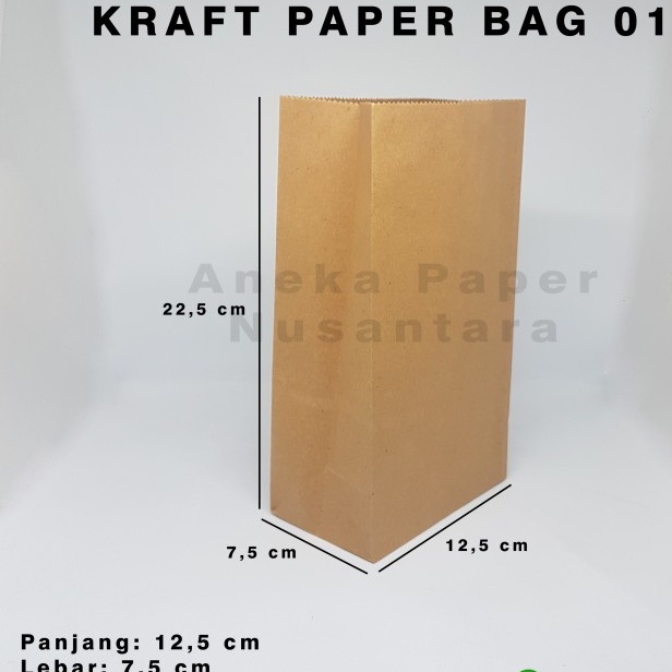 

TERBARU Kraft Paper Bag Small Polos - Kantong Makanan - Brown Paper Bag