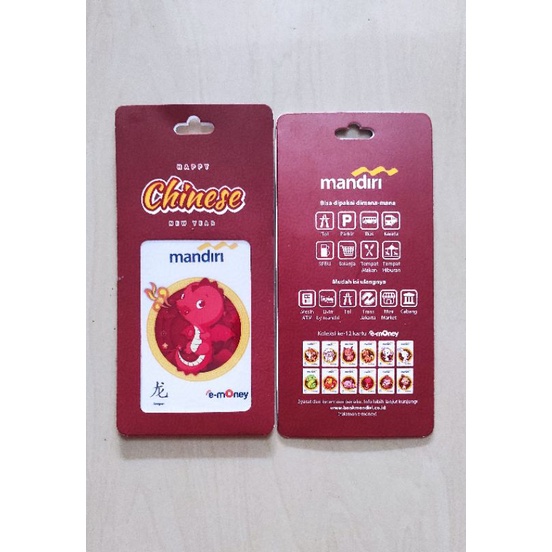 eMoney Mandiri Shio Naga (Dragon) ORI /Like eTOLL Tapcash Flazz or Brizzi