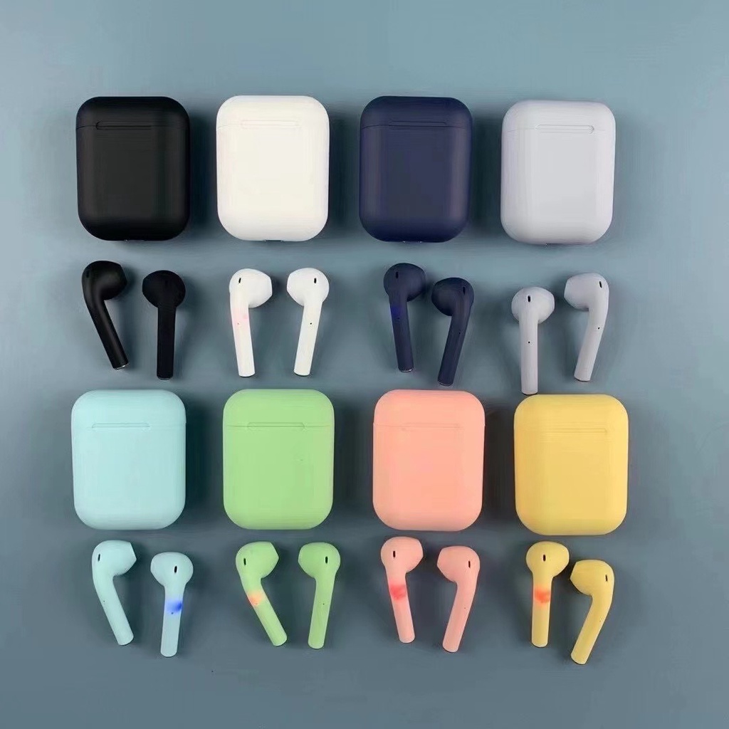 PREMIUM Earphone Macaron Inp0ds 12 Can Rename Bluetooth Wireless Earbuds Touch Control 5.0 Earphones Sports Headphone Headset Handsfree I12 TWS Mini Inp0ds Waterproof Anti-FingerPrint
